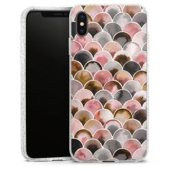 Silikon Glitter Case transparent-silber