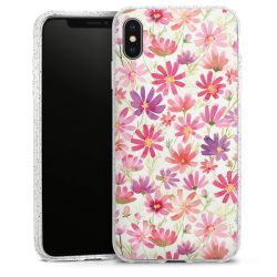 Silikon Glitter Case transparent-silber