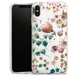 Silikon Glitter Case transparent-silber