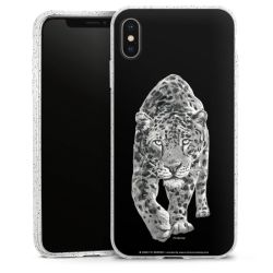 Silikon Glitter Case transparent-silber