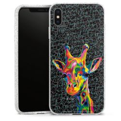 Silikon Glitter Case transparent-silber