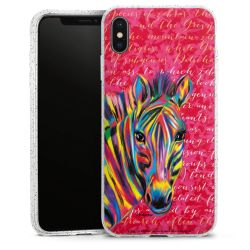 Silikon Glitter Case transparent-silber