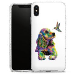 Silikon Glitter Case transparent-silber