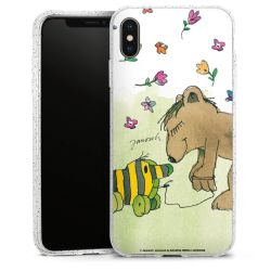 Silikon Glitter Case transparent-silber