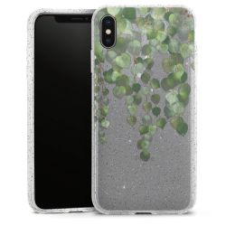 Silikon Glitter Case transparent-silber