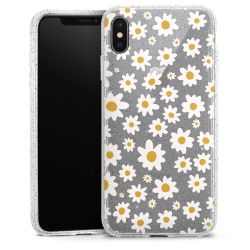 Silikon Glitter Case transparent-silber