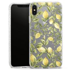 Silikon Glitter Case transparent-silber