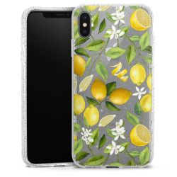 Silikon Glitter Case transparent-silber