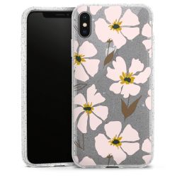 Silikon Glitter Case transparent-silber