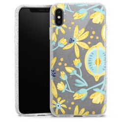 Silikon Glitter Case transparent-silber