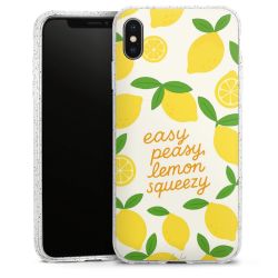 Silikon Glitter Case transparent-silber