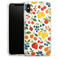 Silikon Glitter Case transparent-silber