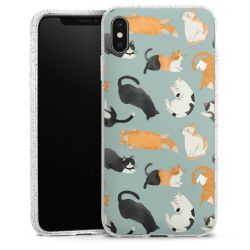 Silikon Glitter Case transparent-silber