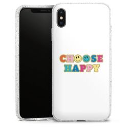 Silikon Glitter Case transparent-silber