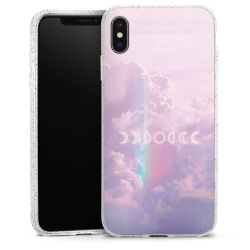 Silikon Glitter Case transparent-silber