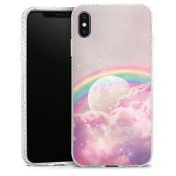 Silikon Glitter Case transparent-silber