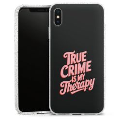 Silikon Glitter Case transparent-silber