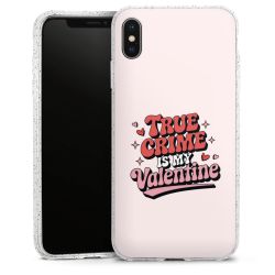 Silikon Glitter Case transparent-silber