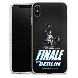 Silikon Glitter Case transparent-silber