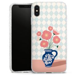 Silikon Glitter Case transparent-silber