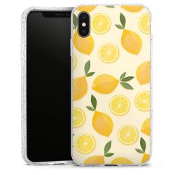 Silikon Glitter Case transparent-silber