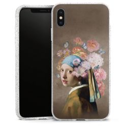 Silikon Glitter Case transparent-silber