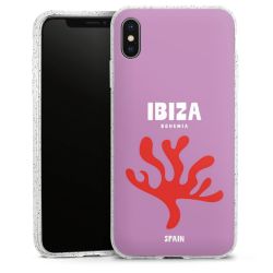 Silikon Glitter Case transparent-silber