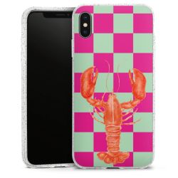 Silikon Glitter Case transparent-silber