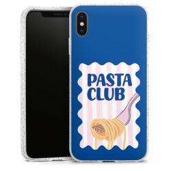 Silikon Glitter Case transparent-silber