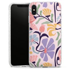 Silikon Glitter Case transparent-silber