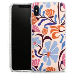 Silikon Glitter Case transparent-silber