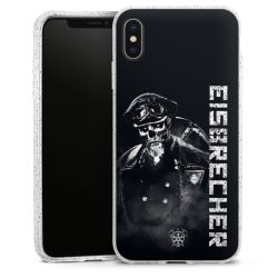 Silikon Glitter Case transparent-silber