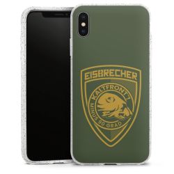 Silikon Glitter Case transparent-silber