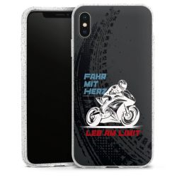 Silikon Glitter Case transparent-silber