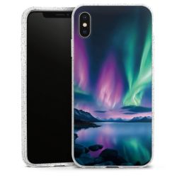 Silikon Glitter Case transparent-silber