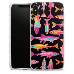 Silikon Glitter Case transparent-silber