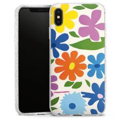 Silikon Glitter Case transparent-silber