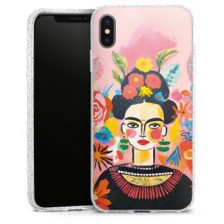 Silikon Glitter Case transparent-silber