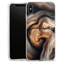 Silikon Glitter Case transparent-silber