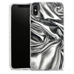 Silikon Glitter Case transparent-silber