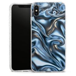 Silikon Glitter Case transparent-silber