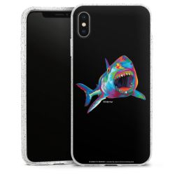 Silikon Glitter Case transparent-silber