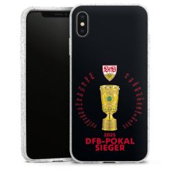 Silikon Glitter Case transparent-silber