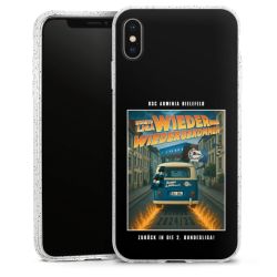 Silikon Glitter Case transparent-silber