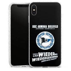 Silikon Glitter Case transparent-silber