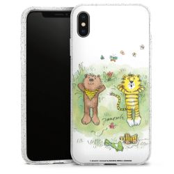 Silikon Glitter Case transparent-silber