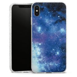 Silikon Glitter Case transparent-silber