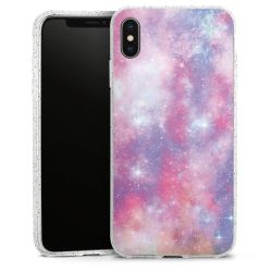 Silikon Glitter Case transparent-silber
