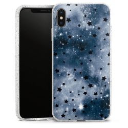 Silikon Glitter Case transparent-silber