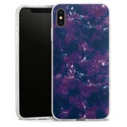 Silikon Glitter Case transparent-silber